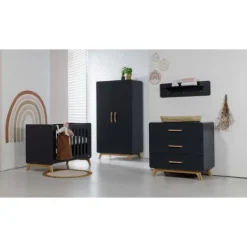 Europe Baby Ledikant 60 x 120 - Commode - Hanglegkast 2-deurs Iglo Grijs><noscript><img width=