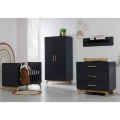 Europe Baby Ledikant 60 x 120 - Commode - Hanglegkast 2-deurs Iglo Grijs><noscript><img width=