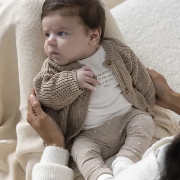 Feetje Broek Print The Magic Is In You Taupe Melange 44> Broekjes
