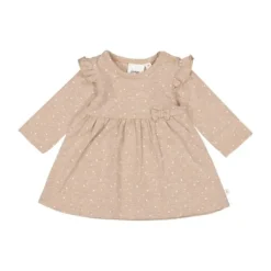 Feetje Jurk Print The Magic Is In You Taupe Melange 68> Jurkjes