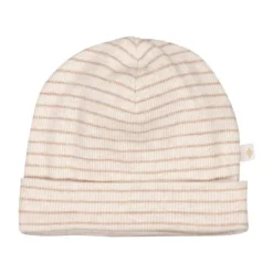 Feetje Muts Rib Streep The Magic Is In You Taupe Melange 1> Mutsjes