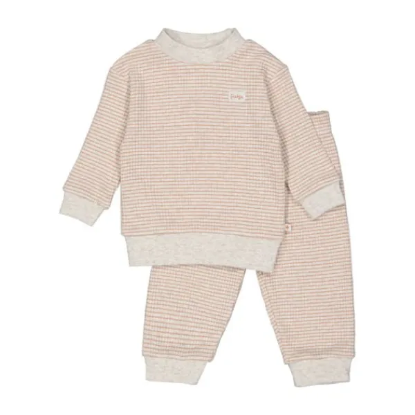 Feetje Pyjama Wafel Groen melange mt 56> Pyjama's