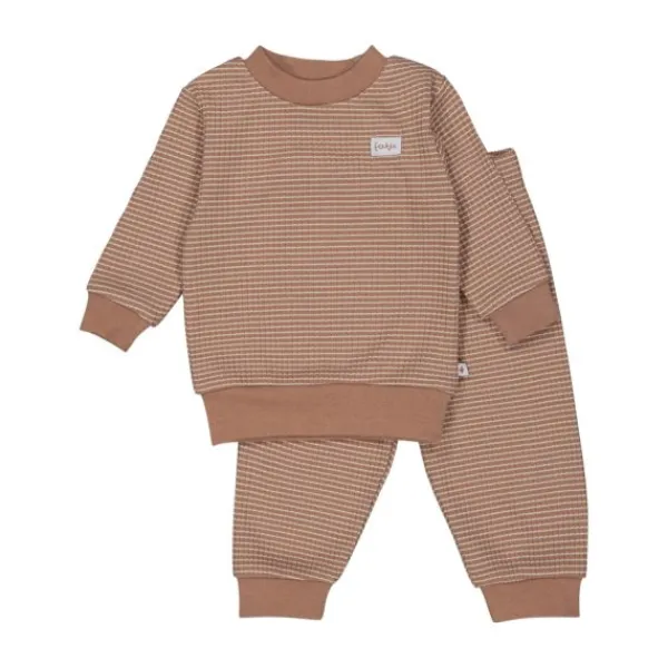 Feetje Pyjama Wafel Groen melange mt 56> Pyjama's