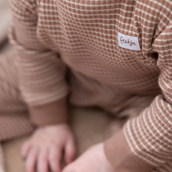 Feetje Pyjama Wafel Groen melange mt 56> Pyjama's