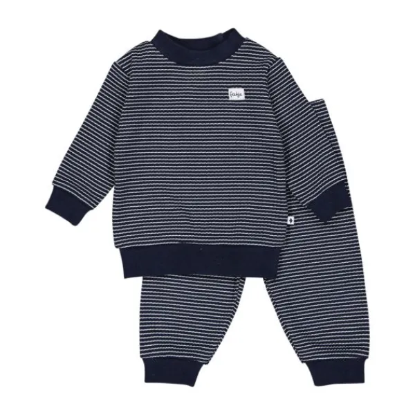Feetje Pyjama Wafel Groen melange mt 56> Pyjama's