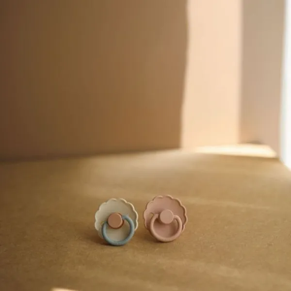 Frigg Fopspeen Daisy Blooming Blush/Cotton T1 0-6 mnd (2 stuks)> Fopspenen 0-6 Maanden