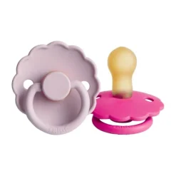 Frigg Fopspeen Daisy Lila/Fuchsia T1 0-6 mnd (2 stuks)><noscript><img width=