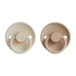 Frigg Fopspeen Rope Cream/Croissant T2 6-18 mnd (2 stuks)> Fopspenen 12+ Maanden|Fopspenen 6+ Maanden