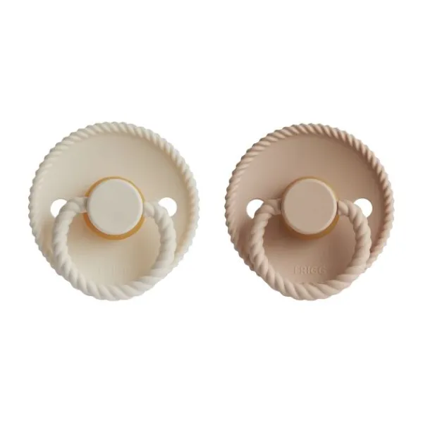 Frigg Fopspeen Rope Cream/Croissant T2 6-18 mnd (2 stuks)> Fopspenen 12+ Maanden|Fopspenen 6+ Maanden