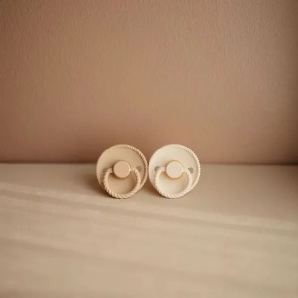 Frigg Fopspeen Rope Cream/Croissant T2 6-18 mnd (2 stuks)> Fopspenen 12+ Maanden|Fopspenen 6+ Maanden
