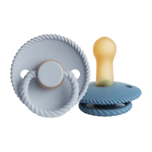 Frigg Fopspeen Rope Ocean View/Powder Blue T2 6-18mnd (2 stuks)> Fopspenen 12+ Maanden|Fopspenen 6+ Maanden