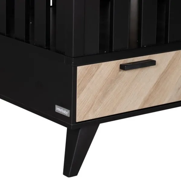 Interbaby Box Met Lade Lancaster Wit/ Visgraatmotief> Boxen Met Lade