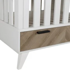 Interbaby Box Met Lade Lancaster Wit/ Visgraatmotief><noscript><img width=