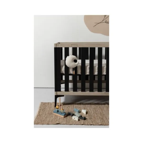 Interbaby Hanglegkast 2-Deurs Strips Zwart> Ladekasten|Wandrekken
