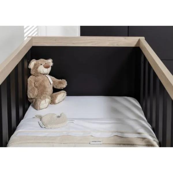 Interbaby Hanglegkast 2-Deurs Strips Zwart> Ladekasten|Wandrekken