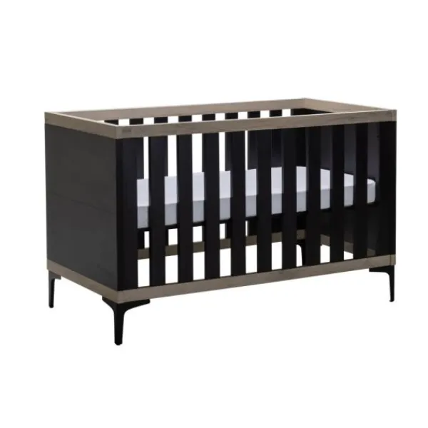 Interbaby Hanglegkast 2-Deurs Strips Zwart> Ladekasten|Wandrekken