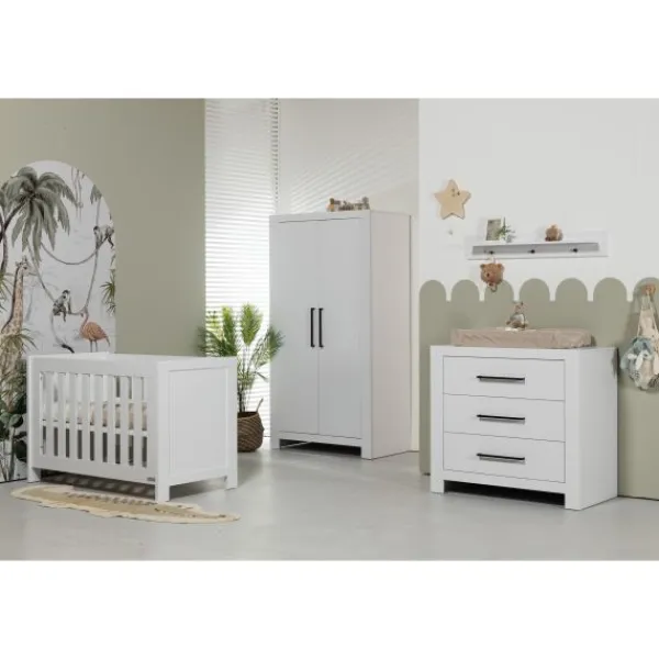 Interbaby Ledikant 60 x 120 Malmo Wit> Complete Babykamers|Ladekasten
