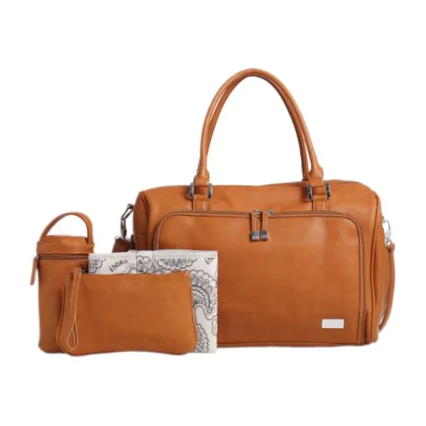 Isoki Double Zip Satchel Bag Redwood> Lederlook Tassen|Accessoires Kinderwagens