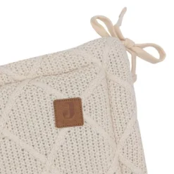 Jollein Check Knit Boxbumper - 180 x 30 cm - Oatmeal><noscript><img width=