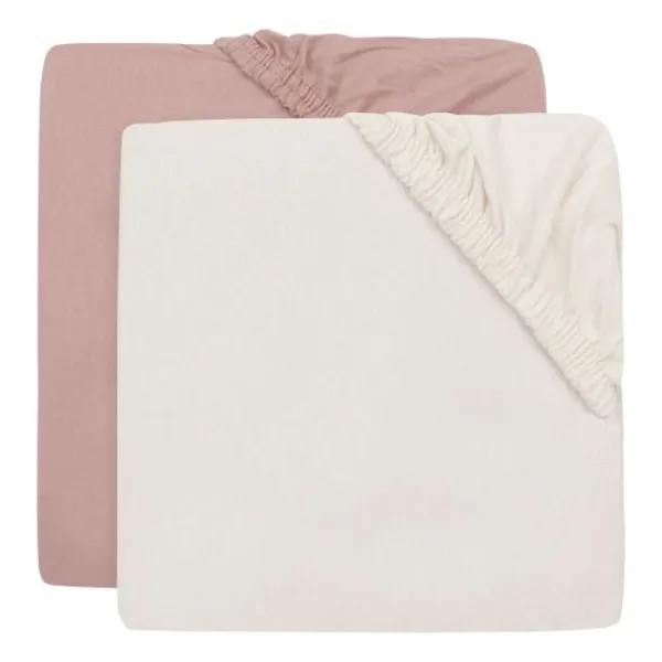 Jollein Hoeslaken Jersey - 40/50x80/90 cm - 2 Stuks - Sea Green/Ivory> Hoeslakens