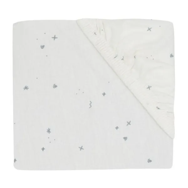 Jollein Hoeslaken Jersey Twinkling Sea Green 40/50 x 80/90 cm> Hoeslakens