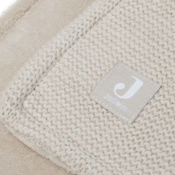 Jollein Ledikantdeken Basic Knit Biscuit/Fleece 100 x 150 cm> Ledikantdekens