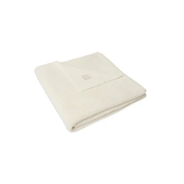 Jollein Ledikantdeken Basic Knit Ivory 100 x 150 cm> Ledikantdekens
