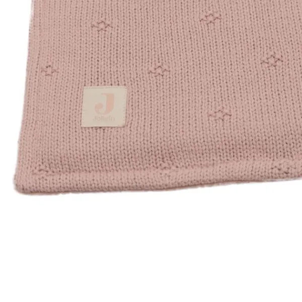 Jollein Ledikantdeken Cosy Knit Ivory / Velvet 100 x 150 cm> Ledikantdekens