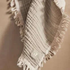 Jollein Ledikantdeken Fringe Olive Green / Ivory GOTS 120 x 120 cm><noscript><img width=