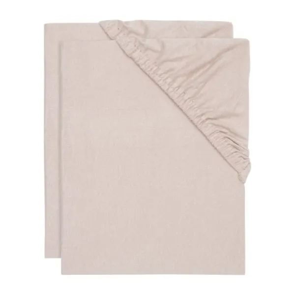 Jollein Ledikanthoeslaken Jersey Olive Green 60 x 120 cm 2-Pack> Hoeslakens