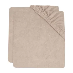 Jollein Ledikanthoeslaken Jersey Olive Green 60 x 120 cm 2-Pack><noscript><img width=
