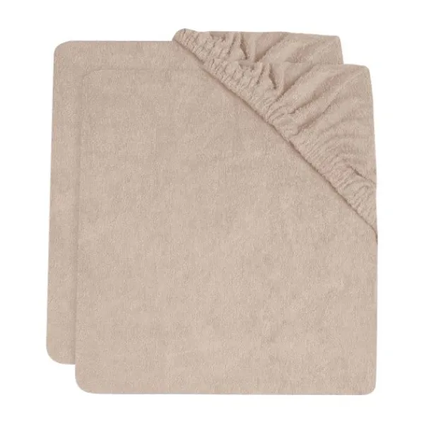 Jollein Ledikanthoeslaken Jersey Olive Green 60 x 120 cm 2-Pack> Hoeslakens