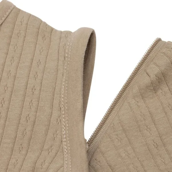 Jollein Slaapzak Zomer Met Afritsbare Mouw - 60 cm - Ajour Biscuit> 4-Seizoenen Slaapzakken|Zomer Slaapzakken