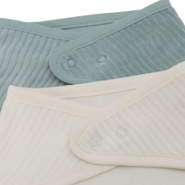 Jollein Slab Bandana - 2 Pack - Velvet Rib - Sea Green / Ivory> Slabben