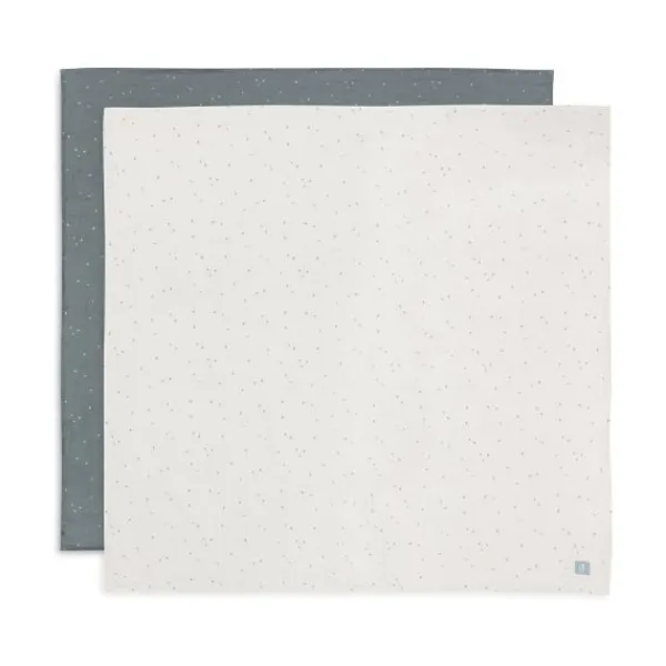 Jollein Twinkling Large Multidoek Hydrofiel - 2 Pack - 115 x 115 cm - Sea Green> Multidoek