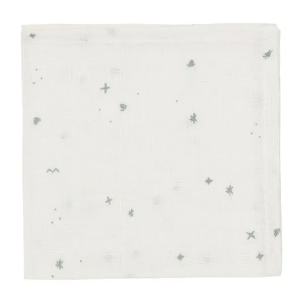 Jollein Twinkling Monddoekje - 3 Pack - 31 x 31 cm - Hydrofiel - Sea Green> Monddoekjes / Spuugdoekjes
