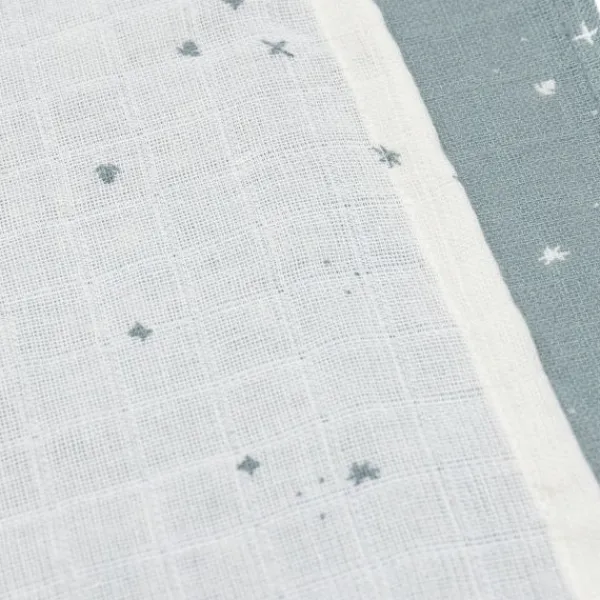 Jollein Twinkling Small Multidoek - 3 Pack - 70 x 70 cm - Hydrofiel - Sea Green> Multidoek