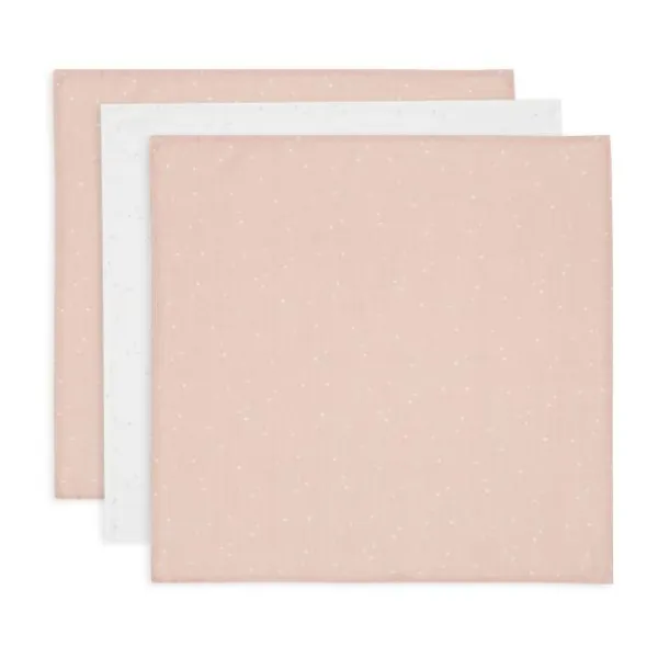 Jollein Twinkling Small Multidoek - 3 Pack - 70 x 70 cm - Hydrofiel - Sea Green> Multidoek