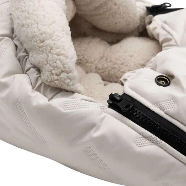 Jollein Voetenzak Groep 0+ 3/5 punts gordel - Embossed - Milky Coffee> Accessoires Kinderwagens|Accessoires Tweeling/Duo