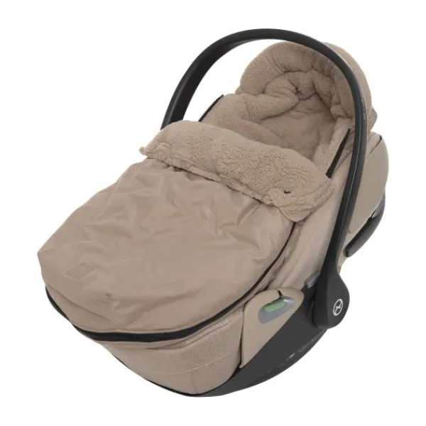 Jollein Voetenzak Groep 0+ 3/5 punts gordel - Embossed - Milky Coffee> Accessoires Kinderwagens|Accessoires Tweeling/Duo