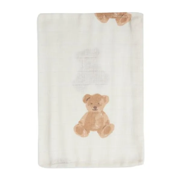 Jollein Washandje Hydrofiel Teddy Bear 3-pack> Washandjes
