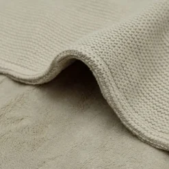 Jollein Wiegdeken Basic Knit Olive Green/Fleece 75 x 100 cm><noscript><img width=