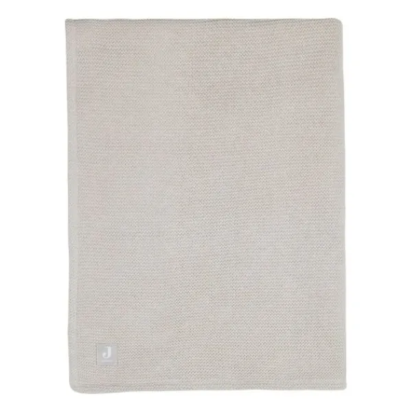 Jollein Wiegdeken Basic Knit Nougat/Fleece 75 x 100 cm> Wiegdekens