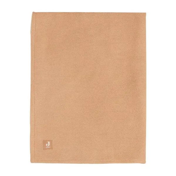 Jollein Wiegdeken Basic Knit Nougat/Fleece 75 x 100 cm> Wiegdekens