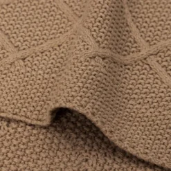 Jollein Wiegdeken Check Knit Oatmeal 75 x 100 cm> Wiegdekens