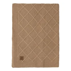 Jollein Wiegdeken Check Knit Oatmeal 75 x 100 cm><noscript><img width=