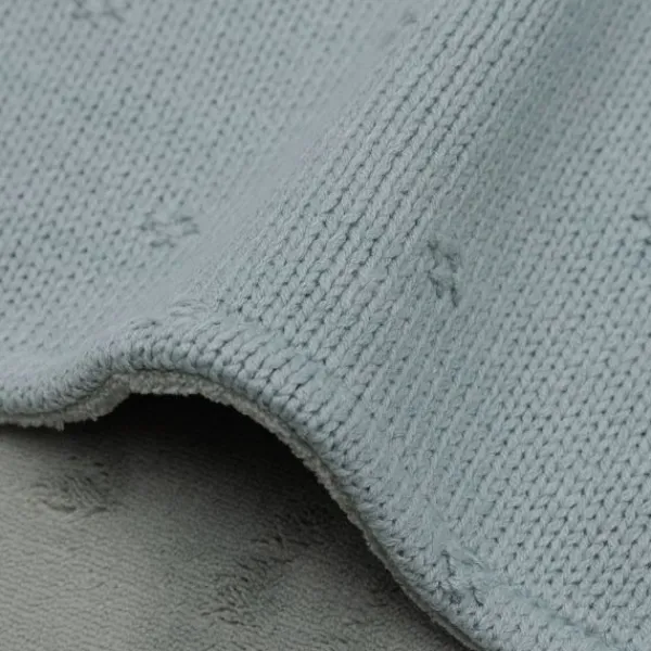 Jollein Wiegdeken Cosy Knit Sea Green / Velvet 75 x 100 cm> Wiegdekens