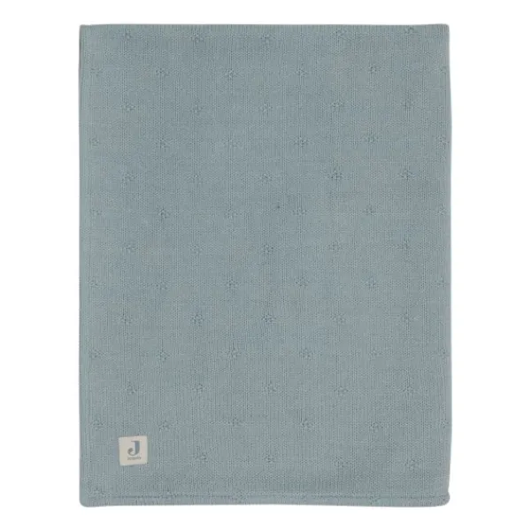 Jollein Wiegdeken Cosy Knit Sea Green / Velvet 75 x 100 cm> Wiegdekens