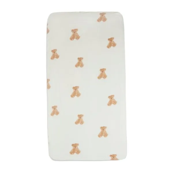 Jollein Wieghoeslaken Jersey 40 x 80/90 cm Teddy Bear> Accessoires Wiegen|Hoeslakens