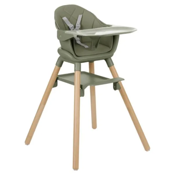 Kikkaboo Kinderstoel 2 in 1 Woody Beige> Houten Kinderstoelen